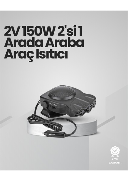 Msa-Shop Taşınabilir Araç Isıtıcı ve Fan | 3'ü 1 Arada Fonksiyon, Hava Temizleme, Yaz-Kış Kullanım