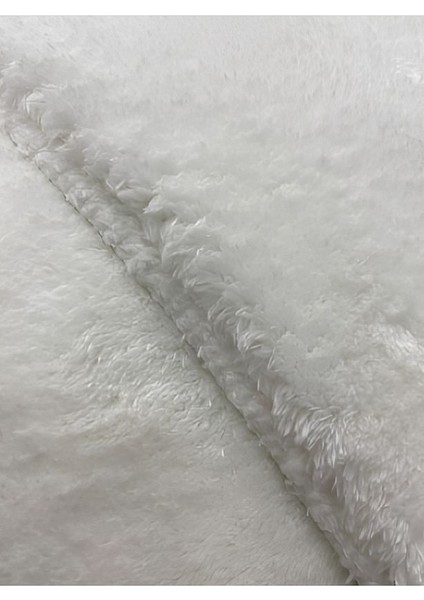 Beyaz Oval Kesme Yumuşak Kaymaz Taban Kalın Peluş Yıkanabilir Antre Hol Oturma Odası Halı Yolluk fiyatları