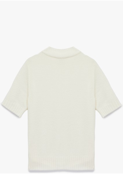 Regular Fit Kısa Kollu Dik Yaka Triko Kazak fiyatları