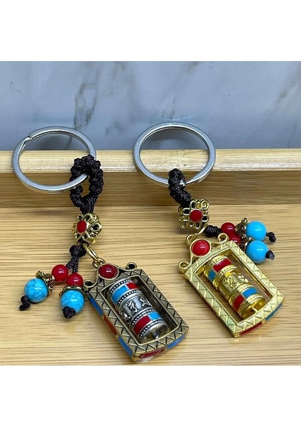 Metal Feng Shui Şans Çarkı Anahtarlık ALK4459