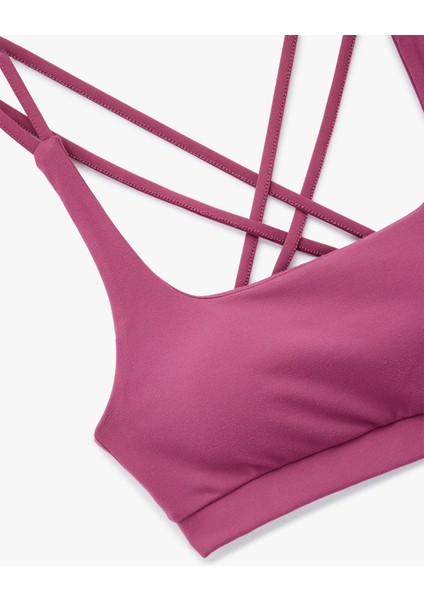 Çapraz Askılı Sırt Detaylı Kaplı Kolsuz Sporcu Sütyeni modelleri