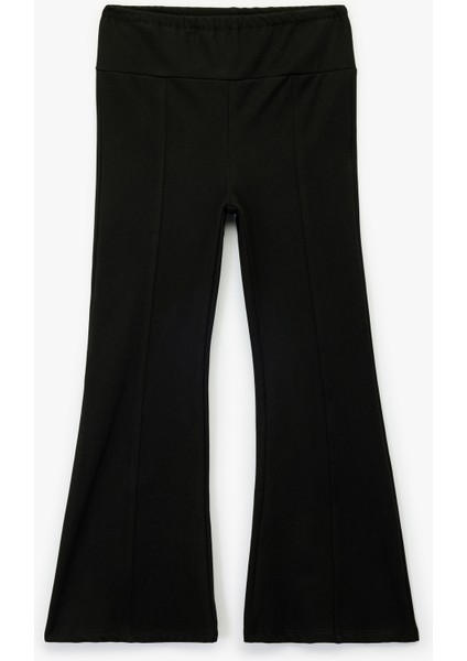 Beli Lastikli Basic Ispanyol Paça Pantolon