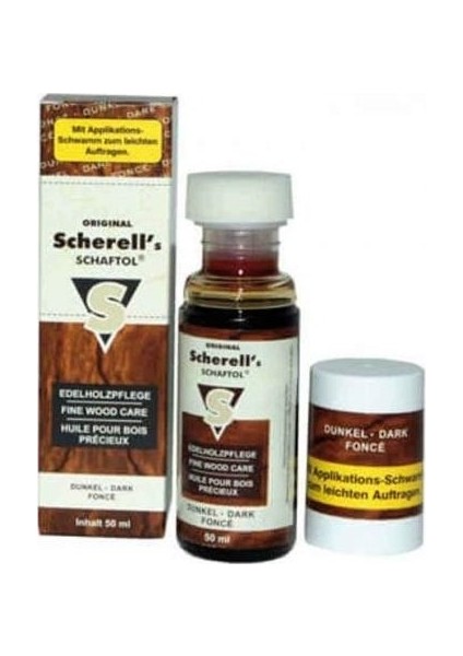 Scherell's Schaftol Süngerli Doğal Ahşap Boyası Dark 50 ml