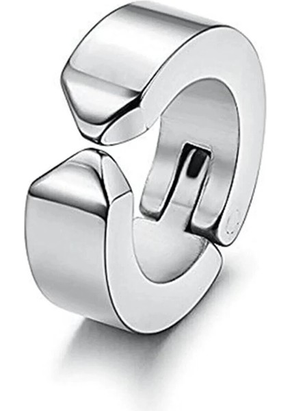 Erkek Küpesi - 2 Adet Çelik Kıstırmalı Küpe Paslanmaz Atmaz Çelik Gümüş Renk Küpe fiyatları