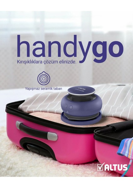 Yüksek Performanslı Taşınabilir Seyahat Ütüsü, 1400 W, Seramik Taban, Yatay ve Dikey Kullanım