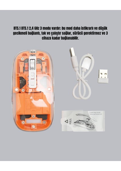 Msa-Shop Sessiz ve Ergonomik Kablosuz Fare - 30 Gün Kullanım, 2 Modlu Bağlantı fiyatları