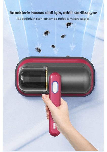 Şarjlı Uv Işınlı Yatak ve Koltuk El Süpürgesi, Gri Renk fırsatları