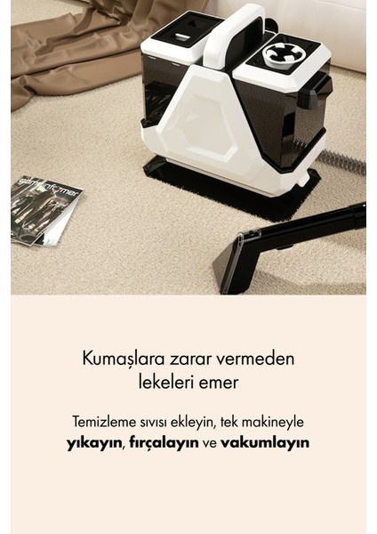 Pratik Halı ve Koltuk Yıkama Makinesi, Islak-Kuru Temizlik, Güçlü ve Hafif fiyatları