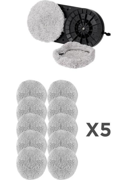 Temizlik Robotu Mikro Fiber Bezi 5'li Set, Uyumlu ve Yedekli, 10 Adet