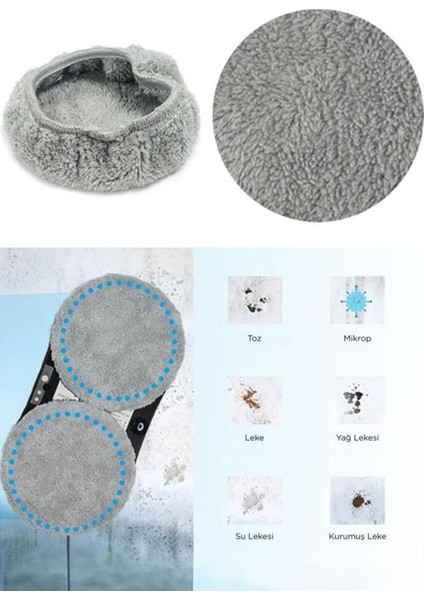 Temizlik Robotu Mikro Fiber Bezi 5'li Set, Uyumlu ve Yedekli, 10 Adet fiyatları