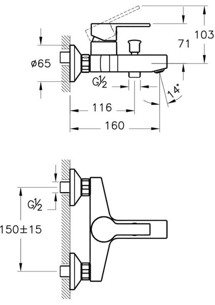 Fold S Banyo Bataryası + Doppo Prime Lux Tepe Duş Sistemi modelleri