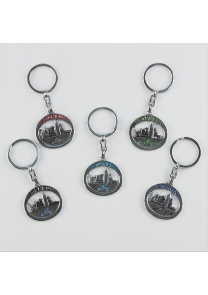 Zengezur Istanbul Figürlü Metal Anahtarlık-Renkli fiyatları