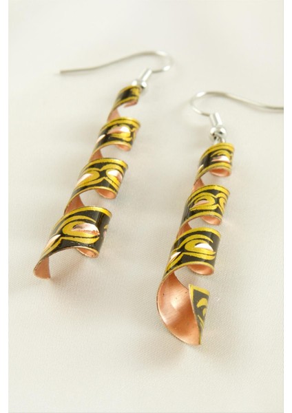 Zengezur Silindir Bakır Küpe-Bronz