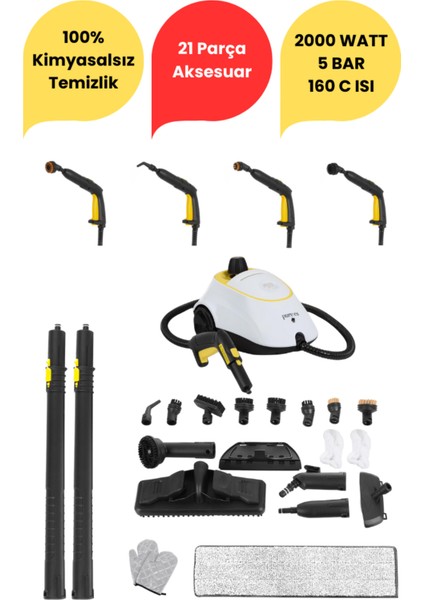 Yüksek Basınçlı Buharlı Temizleyici, Güçlü ve Etkili Temizlik Sağlar