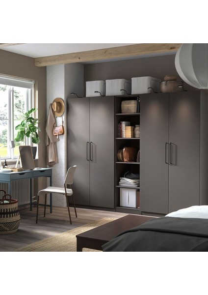 Pax Gardırop, Koyu Gri, 250X60X201 cm fiyatları