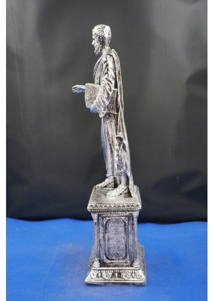 Aristotales Ünlü Filozof Heykeli - 35 cm Aristo Dekoratif Biblo, Ev & Ofis Hediyelik Aksesuar Gümüş modelleri