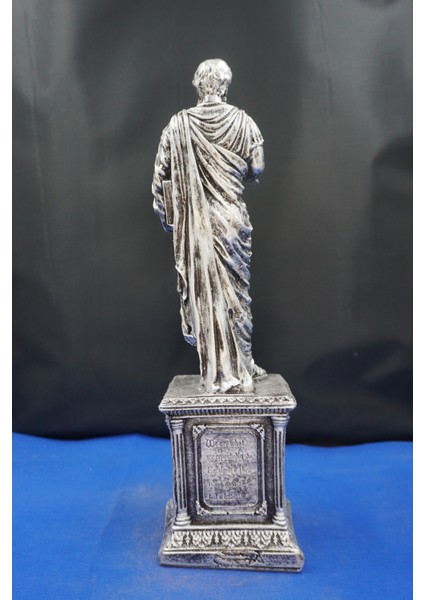 Aristotales Ünlü Filozof Heykeli - 35 cm Aristo Dekoratif Biblo, Ev & Ofis Hediyelik Aksesuar Gümüş fırsatları