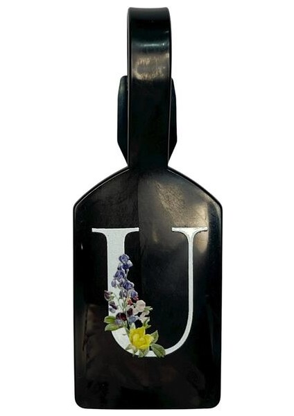 U Harf Siyah Bavul Etiketi,valiz Etiketi,kartlık,isimlik,bagaj Etiketi