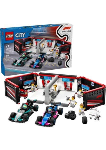 Bfs 60444 LEGO City F1 Garajı ve Mercedes-Amg ve Alpine Arabaları 678 Parça +7 Yaş