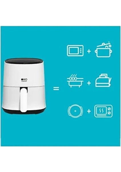 3 Lt Akıllı Hava Fritözü Beyaz, Sağlıklı Pişirme, Pratik Kullanım modelleri