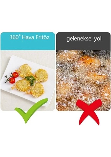 3 Lt Akıllı Hava Fritözü Beyaz, Sağlıklı Pişirme, Pratik Kullanım