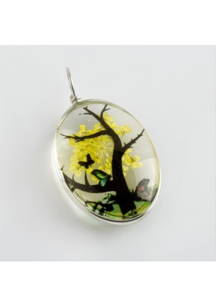 Ds-Derin Oval Canlı Kolye Ucu 3 Cm-Renkli fiyatları