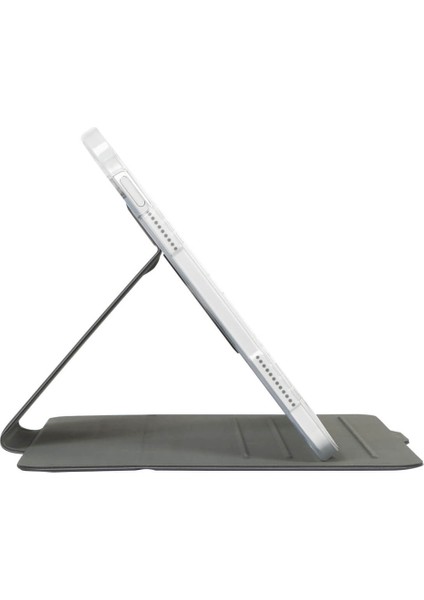iPad 10.9 (10. Nesil) ve iPad A16 Uyumlu Şeffaf 360° Dönebilen Tablet Kılıfı – Askeri Düşme Koruması, Folyo Kapaklı, Apple Pencil Yuvalı, Çoklu Görüntüleme Standı, THZ984GL