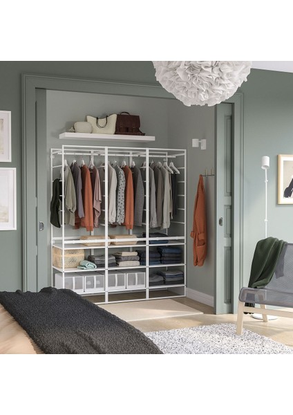 Açık Gardırop, Beyaz, 148X51X173 cm fiyatları