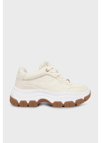 Berrett2 4g Logolu Kalın Taban Sneaker Ayakkabı FLFBRTPEL12 Bayan Ayakkabı Flfbrt PEL12 Cream