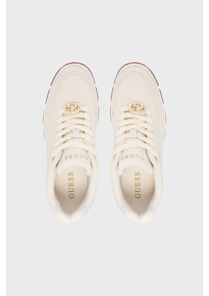 Berrett2 4g Logolu Kalın Taban Sneaker Ayakkabı FLFBRTPEL12 Bayan Ayakkabı Flfbrt PEL12 Cream modelleri
