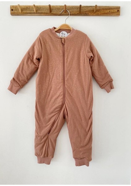 Gül Kurusu Simli Pamuklu Bacaklı Uyku Tulumu