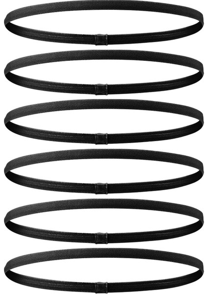 Esnek Siyah Sporcu Saç Bandı 6'lı Paket modelleri