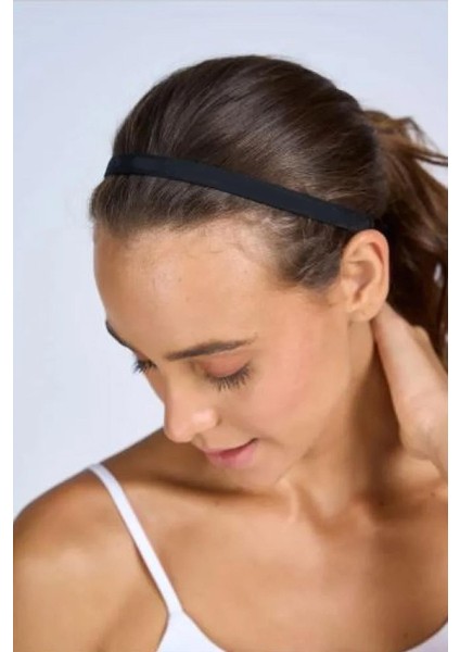 Esnek Siyah Sporcu Saç Bandı 6'lı Paket fırsatları