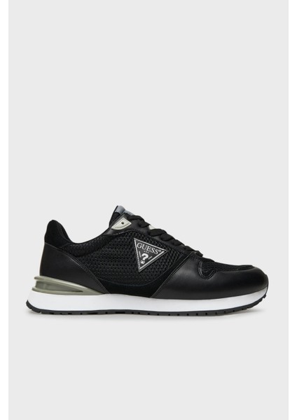 Island Logolu Deri File Detaylı Sneaker Ayakkabı FMTISLFAL12 Erkek Ayakkabı Fmtısl FAL12 Black