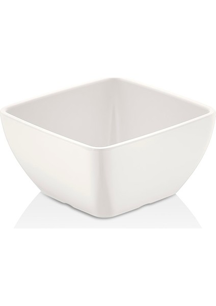 42125.CW - Corona 6'lı Krem Beyaz Kare Kase 12,5X12,5 Cm, Thermoset Melamin