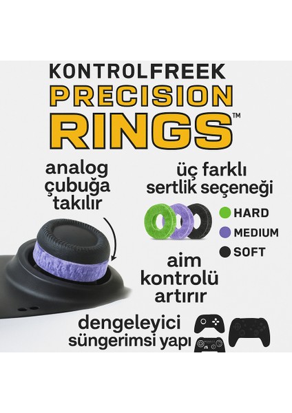 Kontrolfreek Precision Rings Aim Assist – Ps5, Ps4, Xbox, Switch Pro & Scuf Kolları ile Uyumlu, modelleri