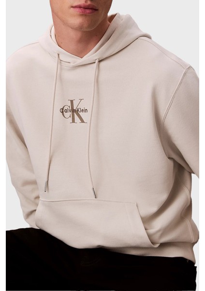 Logolu Pamuklu Relaxed Fit Kapüşonlu Sweat LV04RD243G67U Erkek Sweat LV04RD243G 67U fırsatları