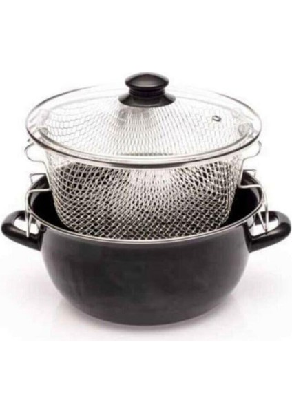 Cam Kapaklı Patates Kızartma Ternceresi Fritöz