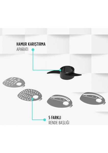 Hızlı ve Çok Fonksiyonlu Mutfak Robotu, Şık Siyah Tasarım, Kolay Kullanım fiyatları
