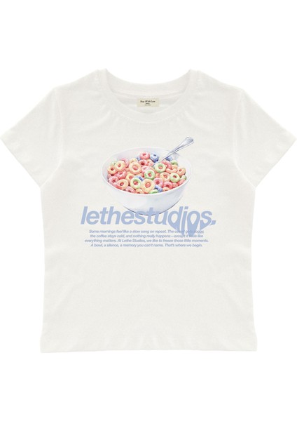 Dreams Baskılı Baby Tee Crop Top