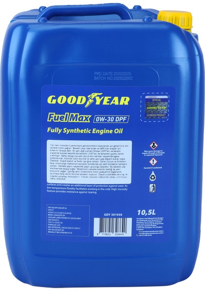 Fuel Max 0W30-PARTİKÜL 10,5 Litre Motor Yağı modelleri