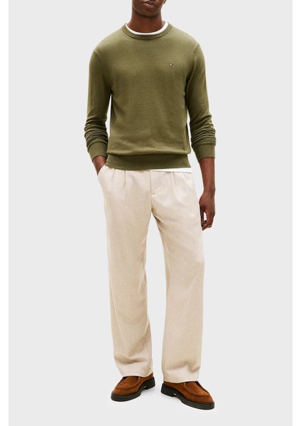 Pamuk ve Kaşmir Karışımlı Regular Fit Bisiklet Yaka Kazak Erkek Kazak MW0MW28046 Mt1 fiyatları