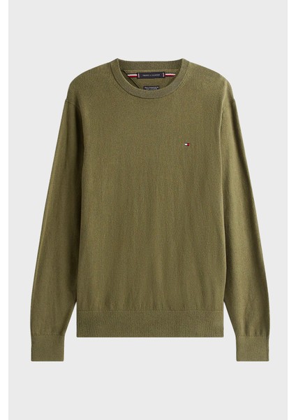 Pamuk ve Kaşmir Karışımlı Regular Fit Bisiklet Yaka Kazak Erkek Kazak MW0MW28046 Mt1 indirimleri