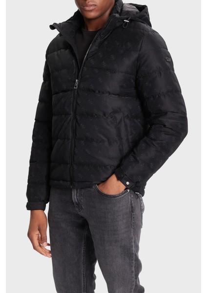 Monogram Logolu Relaxed Fit Kapüşonlu Suya Dayanıklı Mont M5BL0BW2322 Erkek Mont M5BL0B W2322 Fjaj