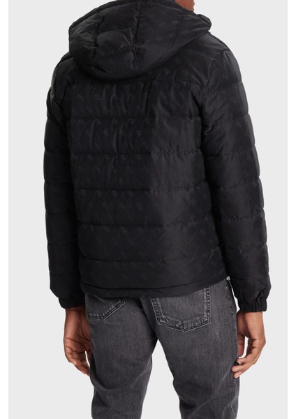 Monogram Logolu Relaxed Fit Kapüşonlu Suya Dayanıklı Mont M5BL0BW2322 Erkek Mont M5BL0B W2322 Fjaj modelleri