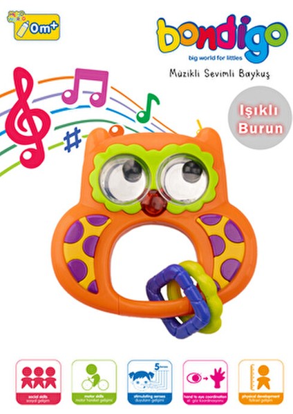 Müzikli Sevimli Baykuş Işıklı Burun Özelliğiyle Eğlenceli 3 Ay+ Yaş Oyuncak fırsatları