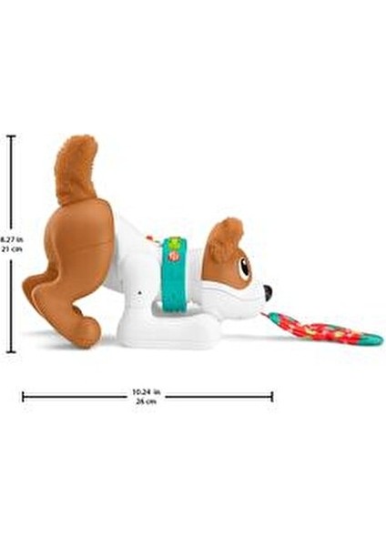 Emeklemeyi Öğreten Kahverengi Köpekçik Eğitici Oyun 0-24 Ay Plastik Malzeme