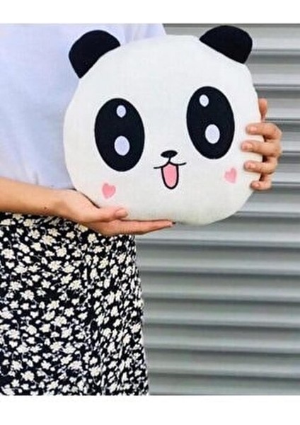 Peluş Yastık Minnoş Yavru Panda Figürü ile Sevimli Kalp Tasarımı modelleri