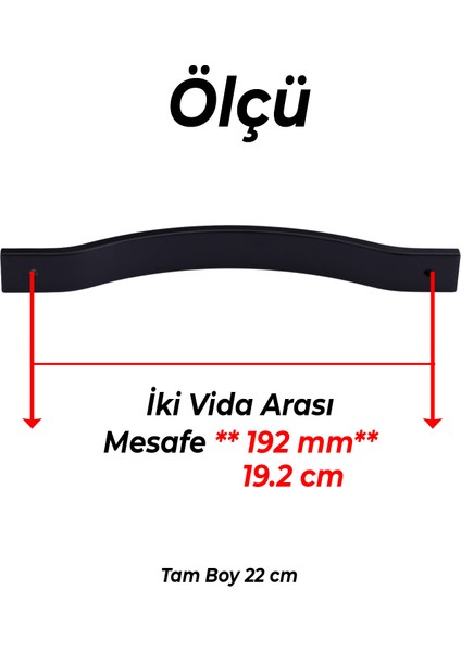Akasya 192 mm 10 Adet Siyah Metal Çizgili Mobilya Kulpu Paslanmaz Çizilmeye Dayanıklı Tutamak Kulbu fiyatları