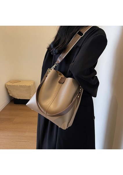 Büyük Kapasiteli Kova Çanta Moda Geniş Bant Çapraz Omuz Çanta Tek Omuz El No Toto Çanta (Yurt Dışından) modelleri